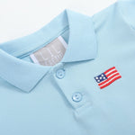 Blue USA Flag Polo Shirt - Lil Cactus