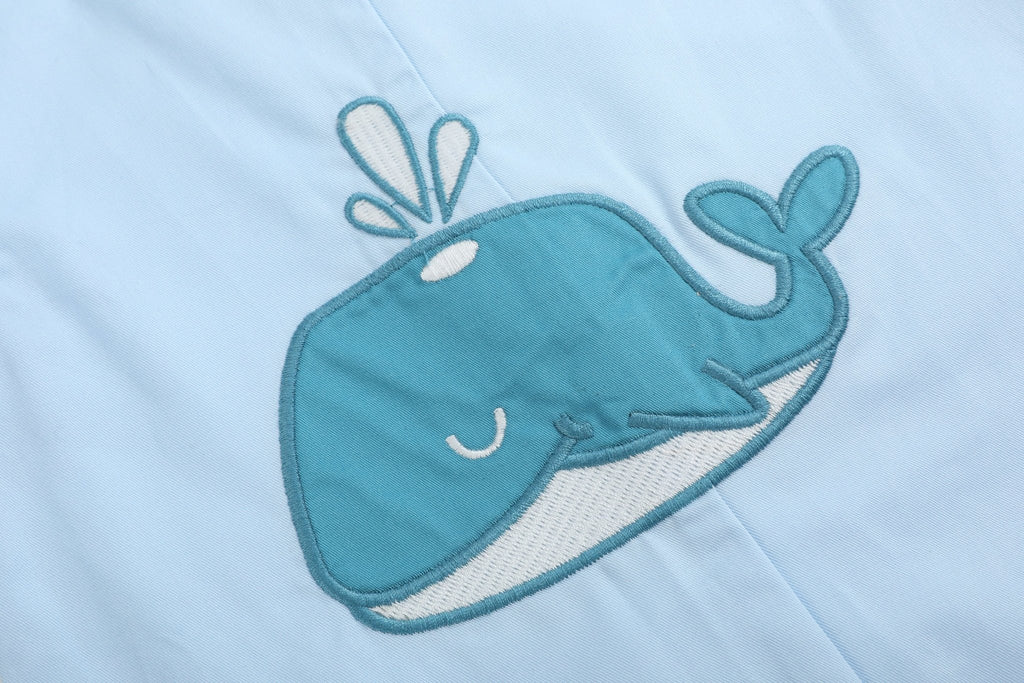 Blue Whale Applique Shortalls - Lil Cactus