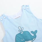 Blue Whale Applique Shortalls - Lil Cactus