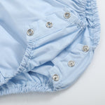 Blue Whale Smocked Collared Bubble Romper - Lil Cactus