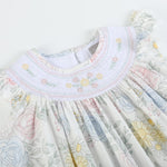 Bouquet Floral Smocked Bishop Dress - Lil Cactus