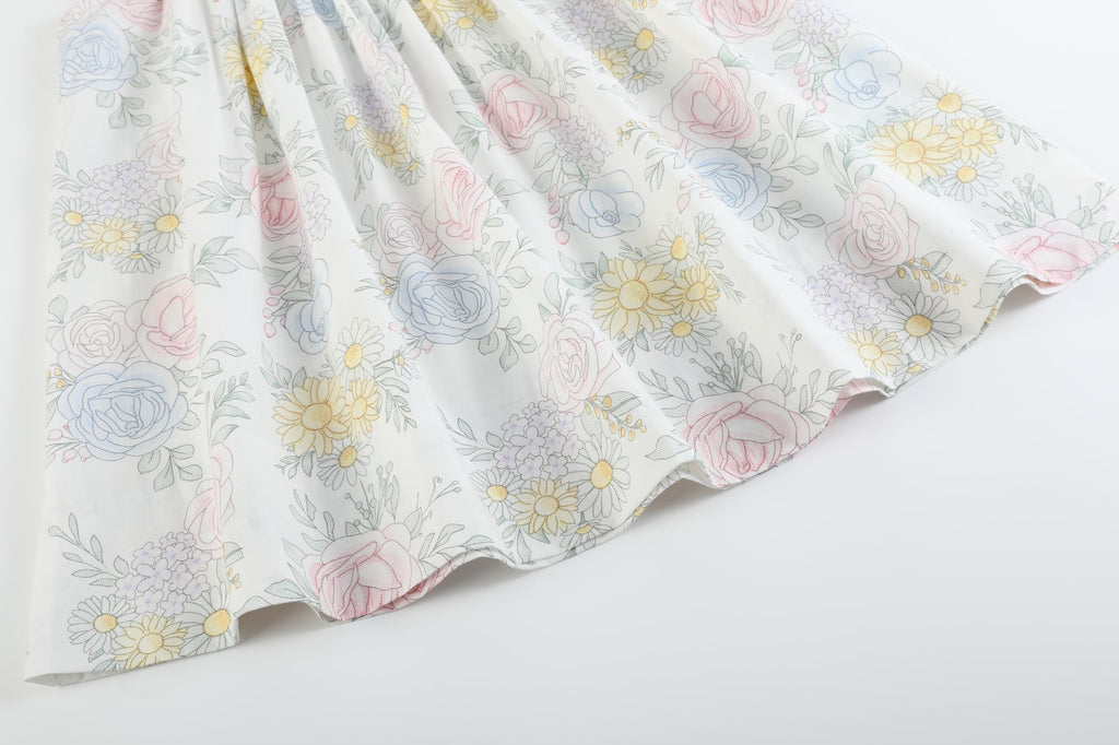 Bouquet Floral Smocked Bishop Dress - Lil Cactus