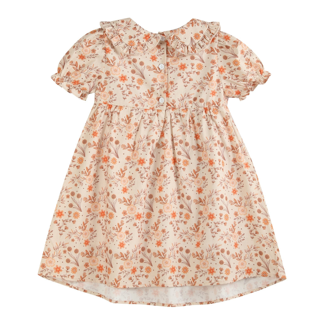 Brown Floral Collared Dress - Lil Cactus