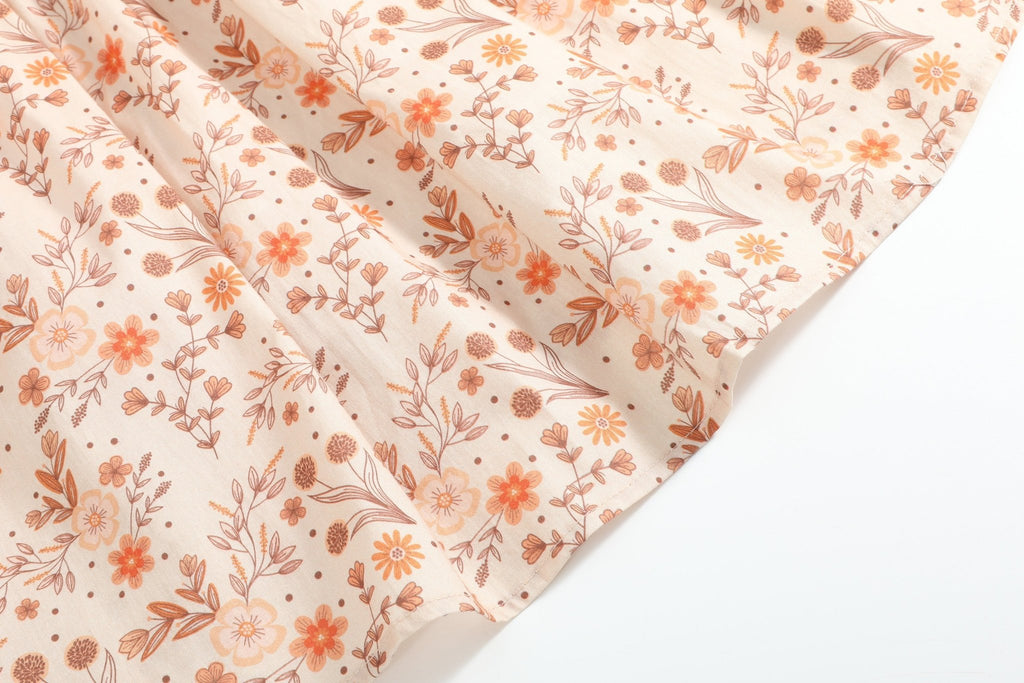 Brown Floral Collared Dress - Lil Cactus