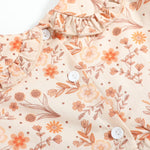 Brown Floral Collared Dress - Lil Cactus