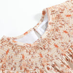 Brown Floral Smocked Bishop Dress - Lil Cactus