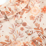 Brown Floral Smocked Dress and Bloomer Set - Lil Cactus