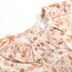 Brown Floral Smocked Dress and Bloomer Set - Lil Cactus