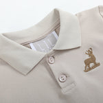 Brown Mule Deer Polo Shirt - Lil Cactus