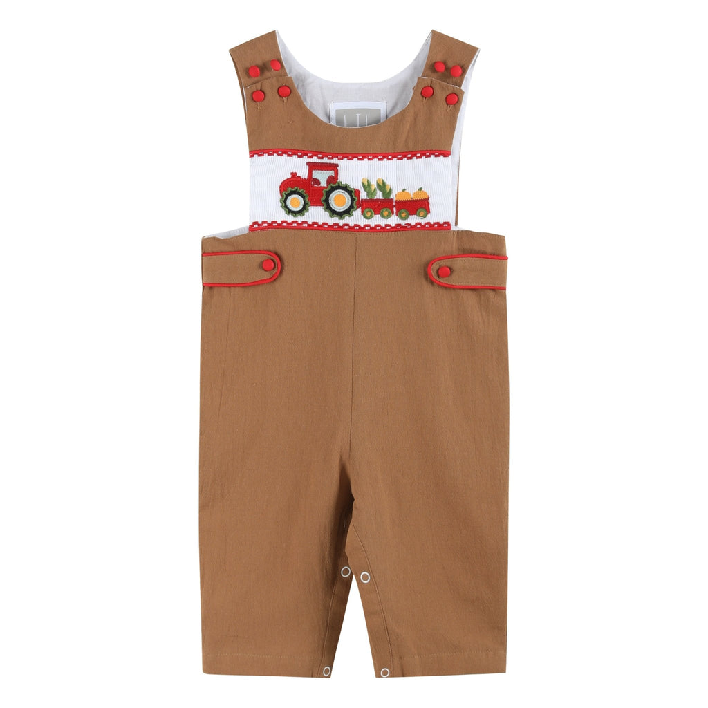 Brown Tractor Harvest Smocked Jon Jons - Lil Cactus