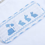 Bunny Family Smocked Tee and Blue Gingham Shorts Set - Lil Cactus