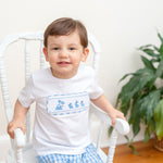 Bunny Family Smocked Tee and Blue Gingham Shorts Set - Lil Cactus