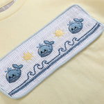 Buttercream Yellow Whale Smocked Shirt and Shorts Set - Lil Cactus
