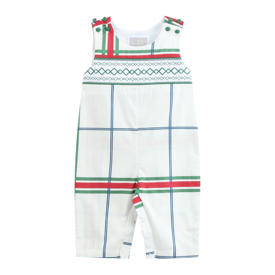 Christmas Plaid Smocked Longall - Lil Cactus