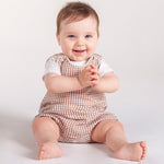 Classic Brown Gingham Bubble Romper - Lil Cactus