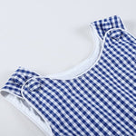 Classic Dark Blue Gingham Bubble Romper - Lil Cactus