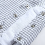 Classic Gray Gingham Bubble Romper - Lil Cactus
