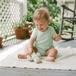 Classic Green Seersucker Bubble Romper - Lil Cactus