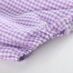 Classic Purple Gingham Bubble Romper - Lil Cactus