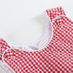 Classic Red Seersucker Bubble Romper - Lil Cactus