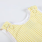 Classic Yellow Gingham Bubble Romper - Lil Cactus