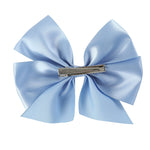 Coastal Blue Satin Bow Hair Clip - Lil Cactus