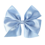 Coastal Blue Satin Bow Hair Clip - Lil Cactus