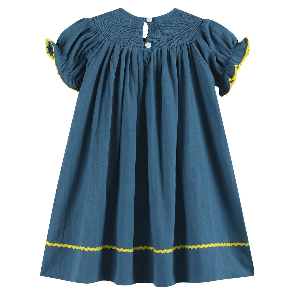 Cobalt Blue Turkey Bishop Dress - Lil Cactus