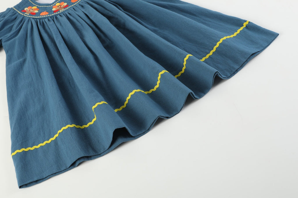 Cobalt Blue Turkey Bishop Dress - Lil Cactus