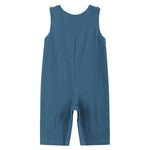 Cobalt Blue Turkey Smocked Overalls - Lil Cactus