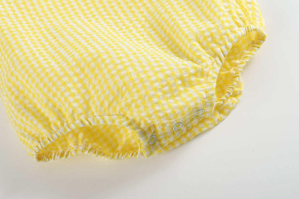 Collared Bubble Romper - Lil Cactus