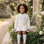 Cream Sparkly Bow Sweater - Lil Cactus