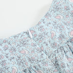 Floral Blue Dove Smocked Flutter Dress - Lil Cactus