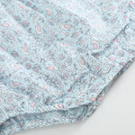 Floral Blue Dove Smocked Flutter Romper - Lil Cactus