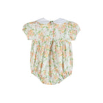 Floral Smocked Collared Bubble Romper - Lil Cactus
