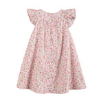 Floral Strawberry Smocked Flutter Dress - Lil Cactus