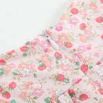Floral Strawberry Smocked Flutter Romper - Lil Cactus