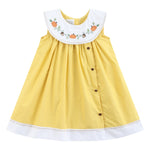 Golden Wheat Pumpkin Collared Dress - Lil Cactus
