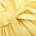 Golden Wheat Pumpkin Smocked Petal Collar Dress - Lil Cactus