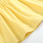 Golden Wheat Pumpkin Smocked Petal Collar Dress - Lil Cactus
