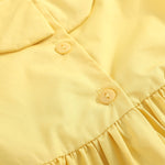 Golden Wheat Pumpkin Smocked Petal Collar Romper - Lil Cactus