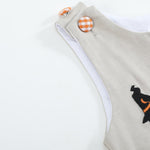 Gray Boo Applique Overalls - Lil Cactus
