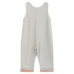 Gray Boo Applique Overalls - Lil Cactus