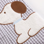 Gray Gingham Puppy Shortalls - Lil Cactus
