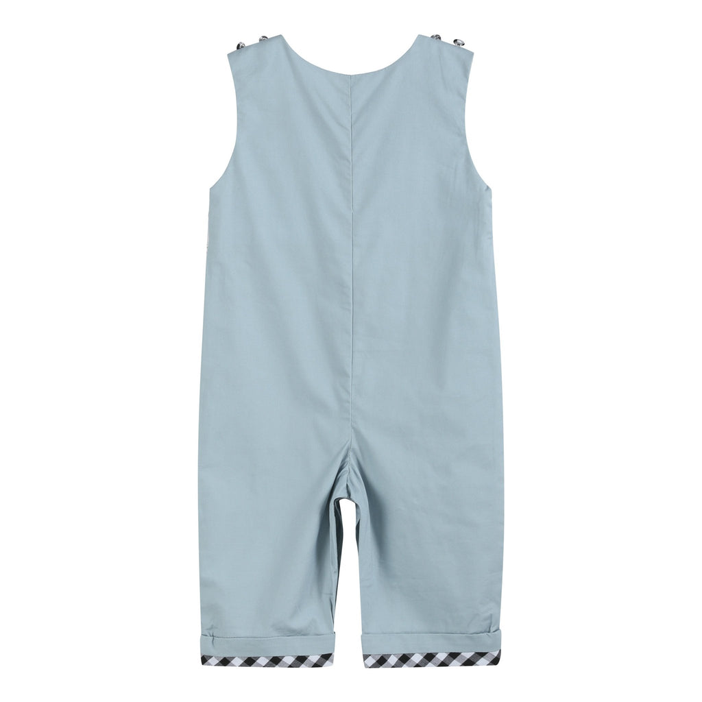 Gray Halloween Smocked Overalls - Lil Cactus