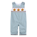 Gray Halloween Smocked Overalls - Lil Cactus