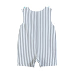 Gray Striped Easter Egg Truck Shortalls - Lil Cactus