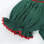 Green Christmas Mistletoe Smocked Bishop Dress - Lil Cactus