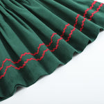 Green Christmas Mistletoe Smocked Bishop Dress - Lil Cactus