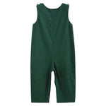 Green Christmas Smocked Overalls - Lil Cactus